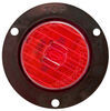 LED Trailer Clearance and Side Marker Light w/ Flange - Submersible - 5 Diodes - Round - Red Lens