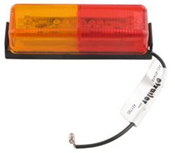 Optronics Thinline LED Trailer Fender Light w/ Bracket - Submersible - 10 Diodes - Amber/Red Lens - MCL67ARB