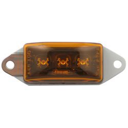 Mini LED Clearance or Side Marker Trailer Light - Submersible - 3 Diodes - Amber Lens - MCL85AB