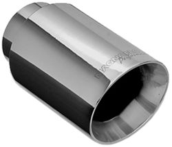 MagnaFlow 4" Exhaust Tip - Stainless, Weld-On for 2-1/4" Tailpipe - MF35121