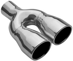 MagnaFlow 3" x 3-3/4" Exhaust Tip - Stainless, Weld-On for 2-1/4" Tailpipe - MF35169