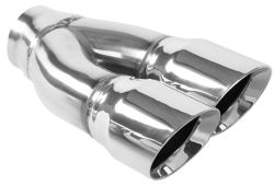 MagnaFlow 3" Diameter Exhaust Tip - Stainless, Weld-On for 2-1/4" Tailpipe - MF35227