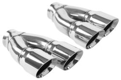MagnaFlow Exhaust Tips for 2-1/4" Tailpipe - Weld On - 3" Diameter - Stainless - Qty 2 - MF35229