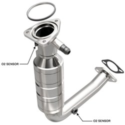 MagnaFlow Ceramic Catalytic Converter w/O2 Ports - Stainless Steel - Direct Fit                     