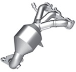 MagnaFlow Ceramic Catalytic Converter w/ Single Air Tube and O2 Port - Stainless Steel - Direct Fit 