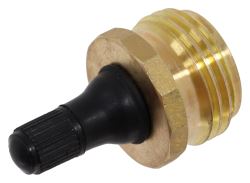 Valterra RV Blow Out Plug with Threaded Valve for Winterizing - Lead Free Brass