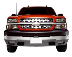 Putco Flaming Inferno Stainless Steel Grille Insert for Chevy Silverado - P89137