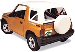 Pavement Ends Replay Soft Top Fabric for Tracker, Sidekick - Clear Windows - White - PE5138052