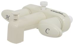 Phoenix Faucets Catalina RV Tub and Shower Diverter Faucet w/ D-Spud - Dual Lever Handle - Biscuit - PF223161