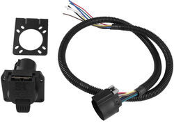 Pollak 7-Pole, RV-Style Trailer Connector Socket w/ Wiring Harness and Mounting Bracket - PK11898