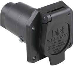 Pollak 9-Pole, Round Pin Trailer Socket - Vehicle End - PK12907