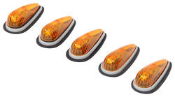 Pacer Performance Hi-Five Truck Cab Light Kit - Teardrop Style - 5 Piece - White Bulbs - Amber Lens - PP20-205