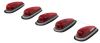 Pacer Performance Hi-Five Truck Cab Light Kit - Teardrop Style - 5 Piece - White Bulbs - Red Lens
