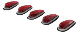 Pacer Performance Hi-Five Truck Cab Light Kit - Teardrop Style - 5 Piece - White Bulbs - Red Lens - PP20-215