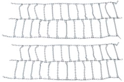 pewag Dually Tire Chains - Ladder Pattern - Grooved Square Links - Manual Tensioning - 1 Axle Set