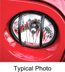 Rampage Euro Style Headlight Guards for Jeep - Black Powder Coated Steel                            