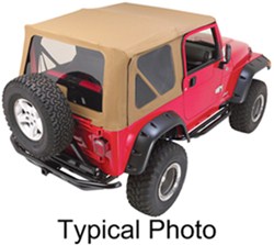 Rampage Complete Soft Top Kit for Jeep w/ Full Steel Doors - Clear Windows - Spice