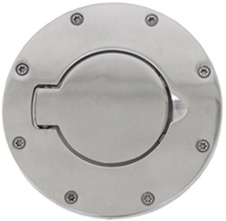 Rampage Billet Style Fuel Tank Door and Bezel for Jeep - Polished Aluminum                          