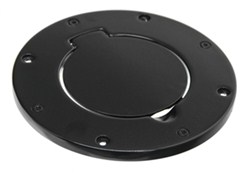 Rampage Billet Style Fuel Tank Door and Bezel for Jeep - Black Aluminum                             