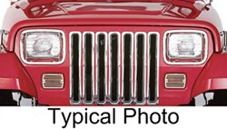 Rampage Custom Grille Inserts for Jeep - Chrome                                                     