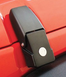 Rampage Locking Hood Catches for Jeep - Black Powder Coated Steel - Qty 2                           