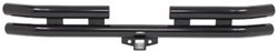 Rampage Rear Double Tube Bumper for Jeep - 2" Hitch Receiver - Black Powder Coated Steel - RA7648