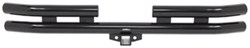 Rampage Rear Double Tube Bumper for Jeep - 2" Hitch Receiver - Black Powder Coated Steel       