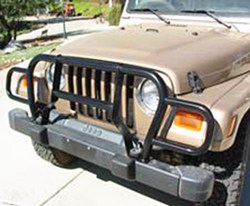 Rampage Euro Style Grille Guard for Jeep - Black Powder Coated Steel