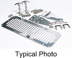 Rampage Complete Hood Trim Kit for Jeep - Black Powder Coated Steel                                 