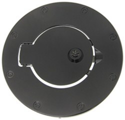 Rampage Locking, Billet Style Fuel Tank Door and Bezel for Jeep - Black Aluminum                    