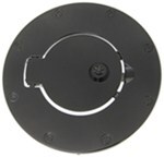 Rampage Locking, Billet Style Fuel Tank Door and Bezel for Jeep - Black Aluminum                    