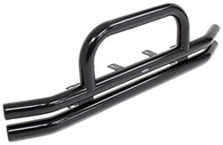 Rampage Front Double Tube Bumper for Jeep - Grille Guard - Black Powder Coated Steel                
