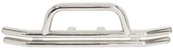 Rampage Front Double Tube Bumper for Jeep - Grille Guard - Polished Stainless Steel