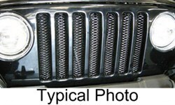 Rampage Custom Single Piece 3D Grille Insert for Jeep - Black - RA86514