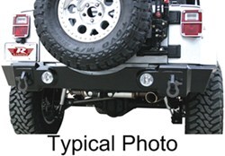 Rampage Rear Recovery Bumper for Jeep - Light Mounts - Semigloss Black Powder Coat                  