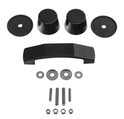 Rampage Complete Hood Trim Kit for Jeep - Black Powder Coated Steel                                 