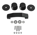 Rampage Complete Hood Trim Kit for Jeep - Black Powder Coated Steel                                 
