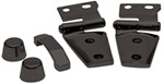 Rampage Complete Hood Trim Kit for Jeep - Black Powder Coated Steel