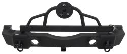 Rampage Rear Recovery Bumper for Jeep - Swing Away Spare Tire Carrier - Textured Black Powder Coat  