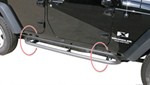 Rampage RockGuard Retractable Nerf Bars for Jeep - 2" Diameter - Black Powder Coated Steel     