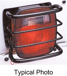 Rampage Euro Style Tail Light Guards for Jeep - Black Powder Coated Steel