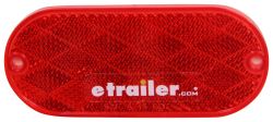 Optronics Trailer Reflector - Adhesive Backing - Screw Mount - Oblong - Red                         