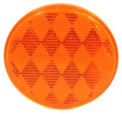 Optronics Quick Mount Adhesive Reflector for Truck or Trailer - Round - Stick On - Yellow           