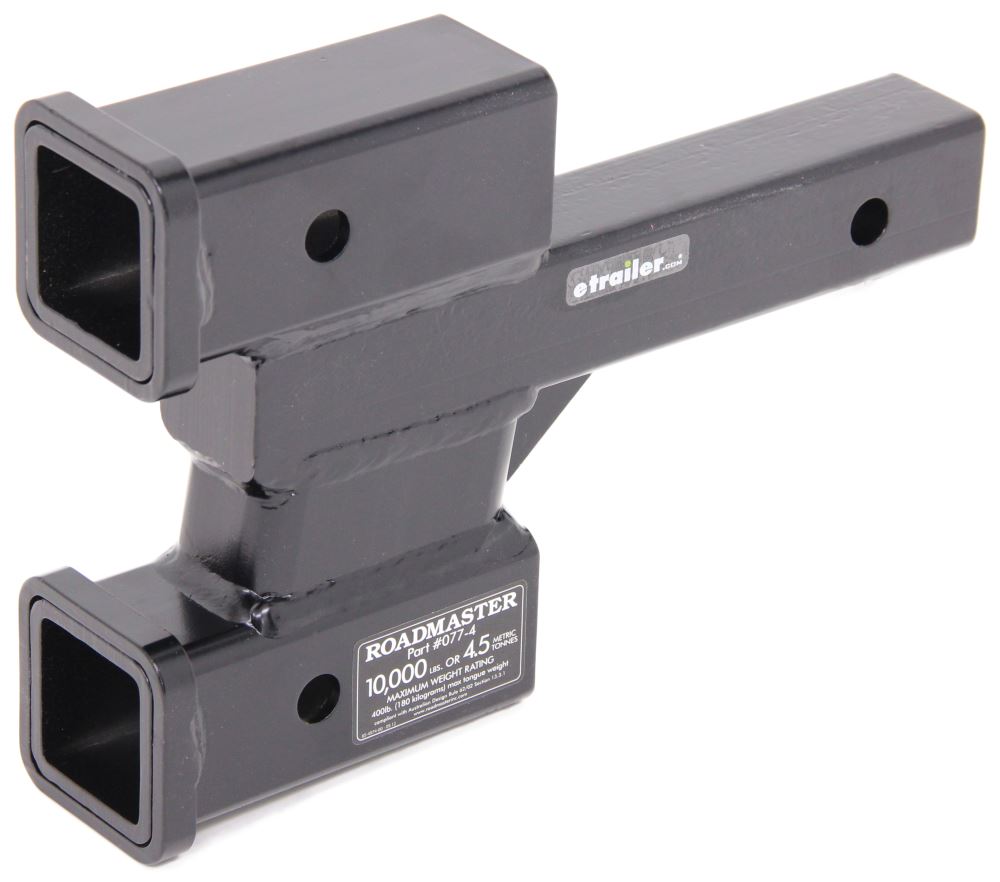 Roadmaster Dual Hitch Receiver Adapter, 4" Drop/Rise Roadmaster