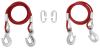 Roadmaster 80" Coiled Safety Cables - Double Hook - 10,000 lbs - Qty 2