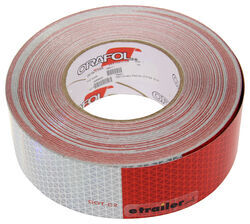 Optronics 7" Long Silver/ 11" Long Red Conspicuity Reflective Tape - 150' - Perforated