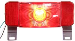ONE LED RV Combination Tail Light w/ License Plate Bracket - 4 Function - 1 Diode - Driver Side     