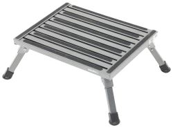 Safety Step Folding Platform Step - Aluminum - 19" Long x 15" Wide - 1,000 lbs - Slvr Vein - SASF-08C-V