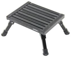 Safety Step Folding Platform Step - Aluminum - 14" Long x 11" Wide - 1,000 lbs - Black