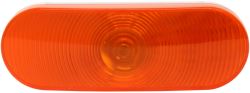 ONE LED Trailer Turn Signal and Parking Light - Submersible - 1 Diode - Oval - Amber Lens - STL002AB